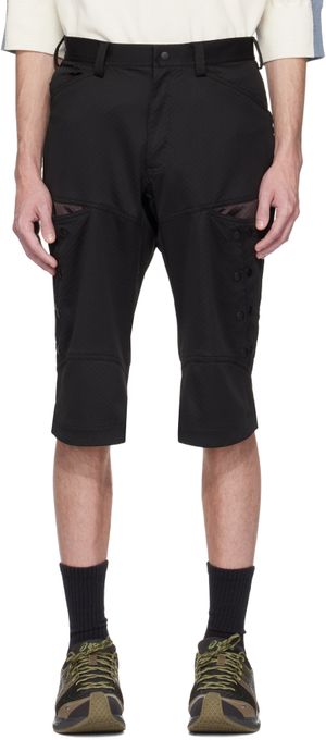 Kiko Kostadinov Black & Brown Inex Snap Shorts