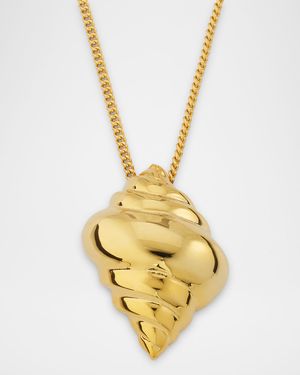 Polished Seashell Pendant Necklace