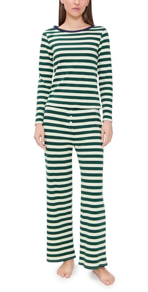 Cozyland by Morgan Lane Ellie Pajama Set Jolly Stripe 1X