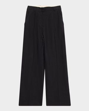 Perla Tailored Straight-Leg Trousers