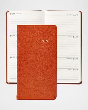 2026 6" Leather Pocket Datebook