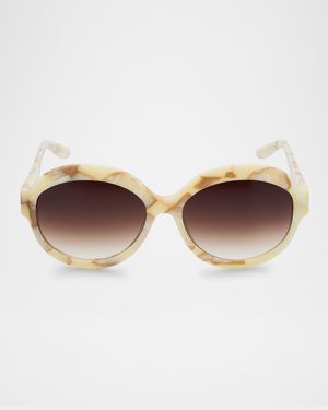 Orleandra Round Acetate Sunglasses
