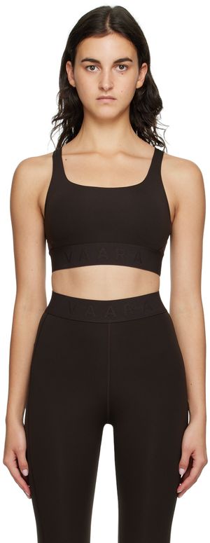 VAARA Brown Scoop Neck Sports Bra