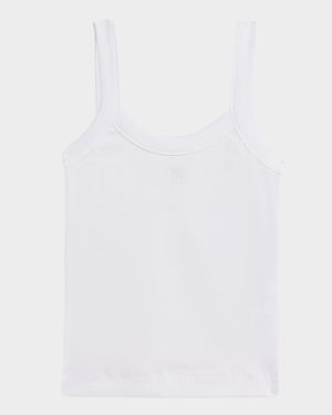 Frillio Ribbed Monogram Tank Top