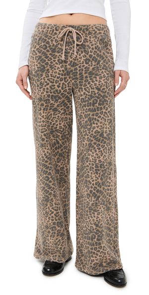 Z Supply Hunter Leopard Knit Pants Desert Tan S