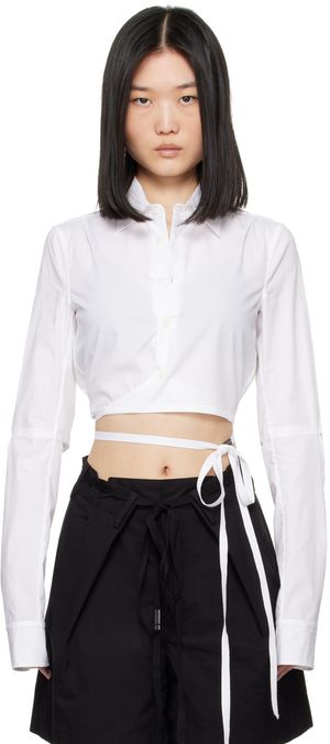 Ann Demeulemeester Chemise écourtée Dea blanche
