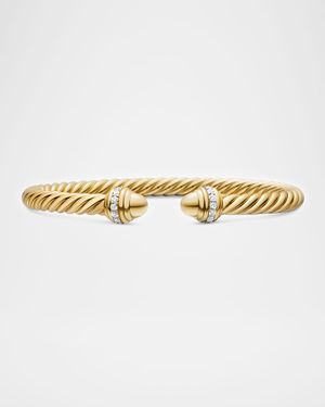 Cable Classics Bracelet with Diamonds in 18K Gold, 7mm