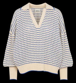 Bellerose - Pull oversize en laine mélangée - Taille L/XL - Bleu