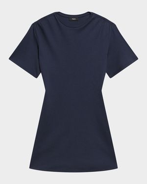 Gathered Shoulder T-Shirt Dress