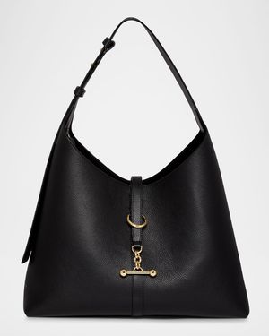 Kite Toggle Fine Grain Leather Hobo Bag