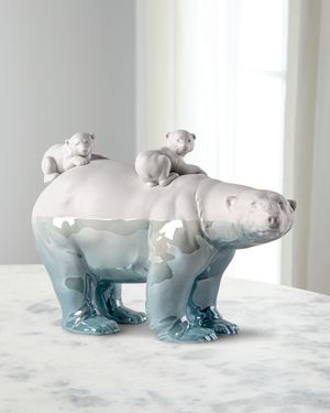 Mummy Bear and Babies Underwater Sculpture