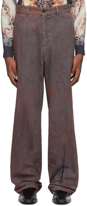 Y/Project Gray Pinched Trousers