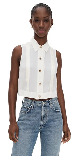 HEVRON Vera Top Ivory XS