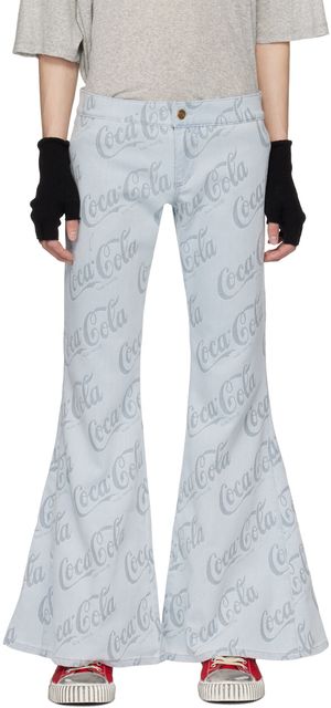 ERL Blue Jacquard Jeans