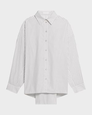 Long-Sleeve Cinch Placket Shirt