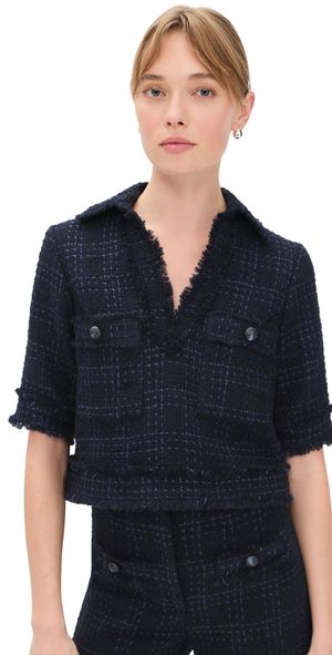 Veronica Beard Babbs Top Navy 0