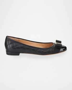 Varina Quilted Bow Ballet Flats