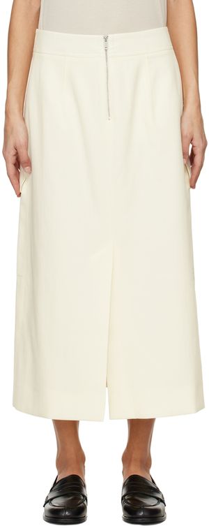 Studio Nicholson Off-White Tyrell Midi Skirt