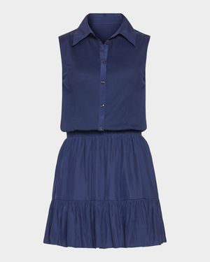 Odette Sleeveless Button-Front Mini Dress