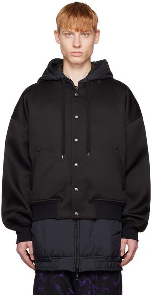Y's Black Back Pocket Coat
