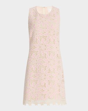 Darcy Sleeveless Floral Crochet Mini Dress