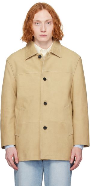 Dunst Blouson brun clair en suède