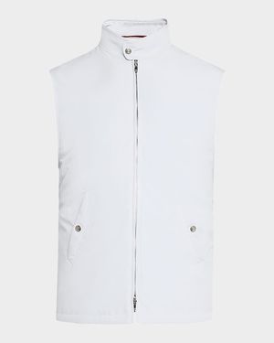 Men's Water-Resistant Microfiber Full-Zip Vest