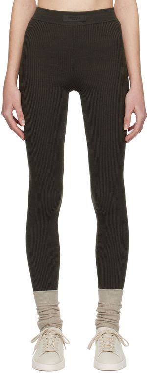 Fear of God ESSENTIALS Legging gris en tricot côtelé