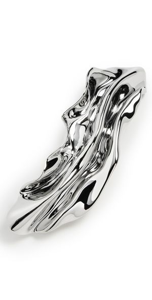 LELET NY Glossy Draped Barrette Rhodium One Size