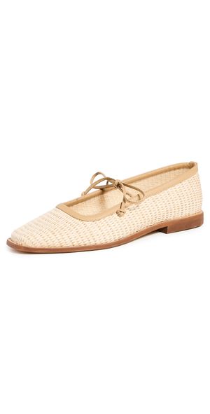 KAANAS Lexie Basketweave Ballerina Flats Natural 5