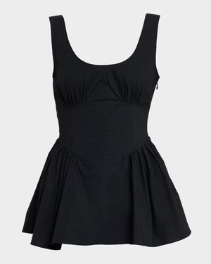 Bader Sleeveless Stretch Poplin Top