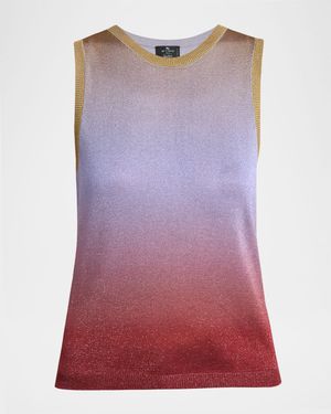 Sparkle Gradient Knit Tank Top