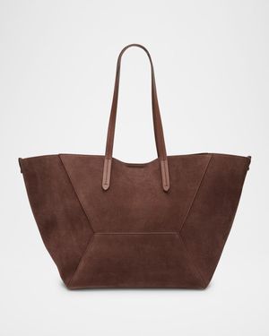 Duo Medium Suede Shopper Tote Bag