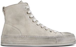 Ann Demeulemeester Off-White Raven High-Top Sneakers