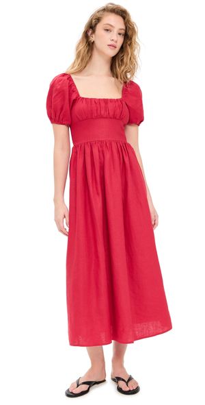 FAITHFULL Dalia Midi Dress Red 6