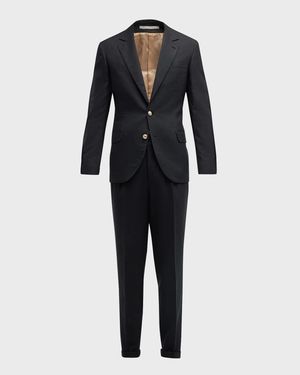 Men's Linen-Wool Solid Suit