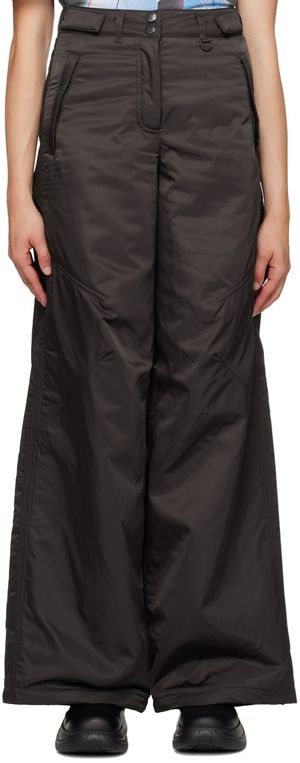 OPEN YY Pantalon ample brun