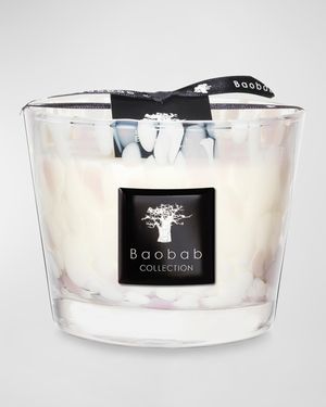 White Pearls Candle, 4"
