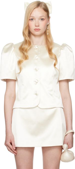 Sandy Liang SSENSE Exclusive Bridal Capsule Bonny Jacket