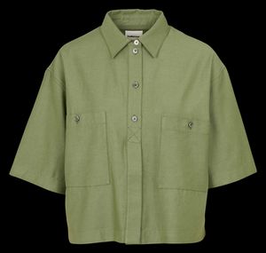 Bellerose - Chemise droite courte - Taille L - Kaki