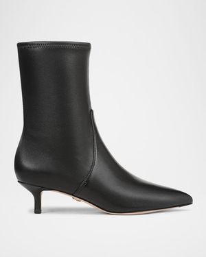 Lisa Stretch Leather Booties