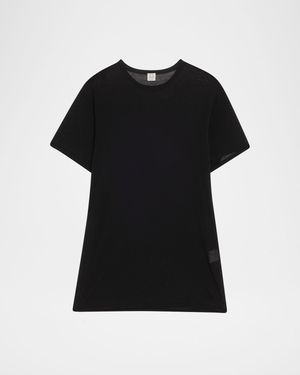 Cashmere-Blend Short-Sleeve Knit T-Shirt