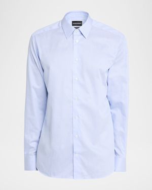 Men's Cotton Micro-Pinstripe Classic Fit Sport Shirt
