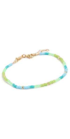 Anni Lu Tie Dye Bracelet Aqua One Size
