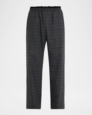 Men's P-Tilson Wool Prince of Wales Pull-On Pants