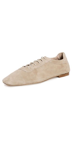 Andrea Gomez Antonia Beige Suede Oxford Shoes Beige 38
