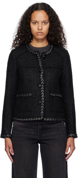 rag & bone Black Mirabelle Tweed Jacket
