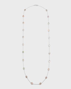 Sterling Silver Polished Rock Candy Long Confetti Necklace