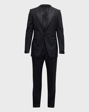 Men's Peak-Lapel Wool Tuxedo