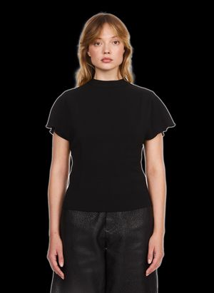 Saison 1865 - Top cintré manches courtes - Taille XL - Noir